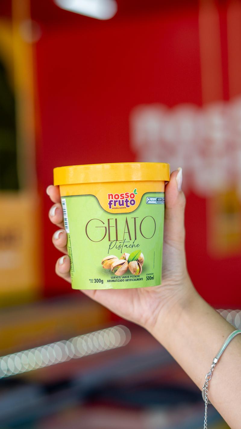 Pote de sorvete gelato Nosso Fruto