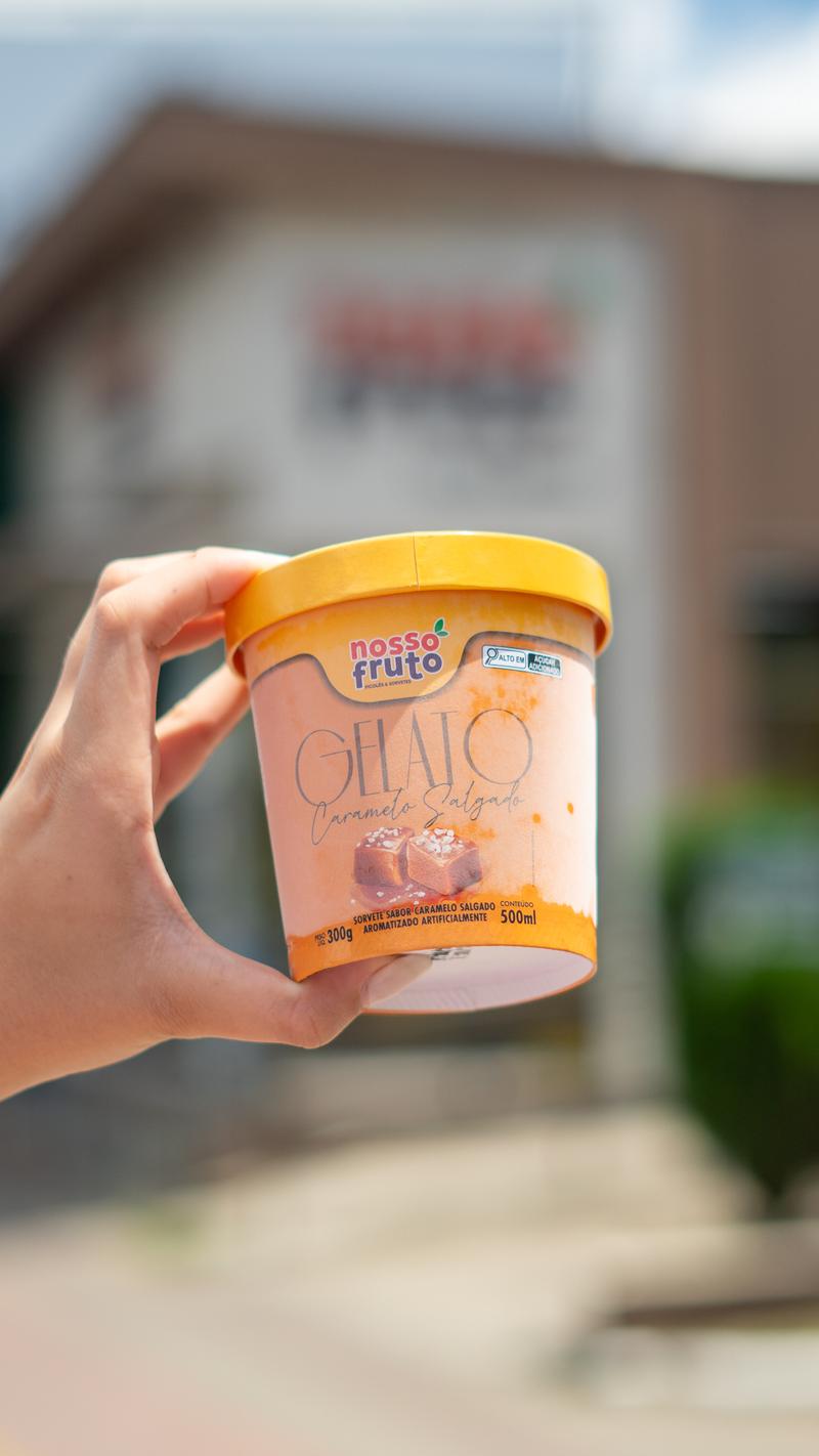 Pote de sorvete gelato Nosso Fruto